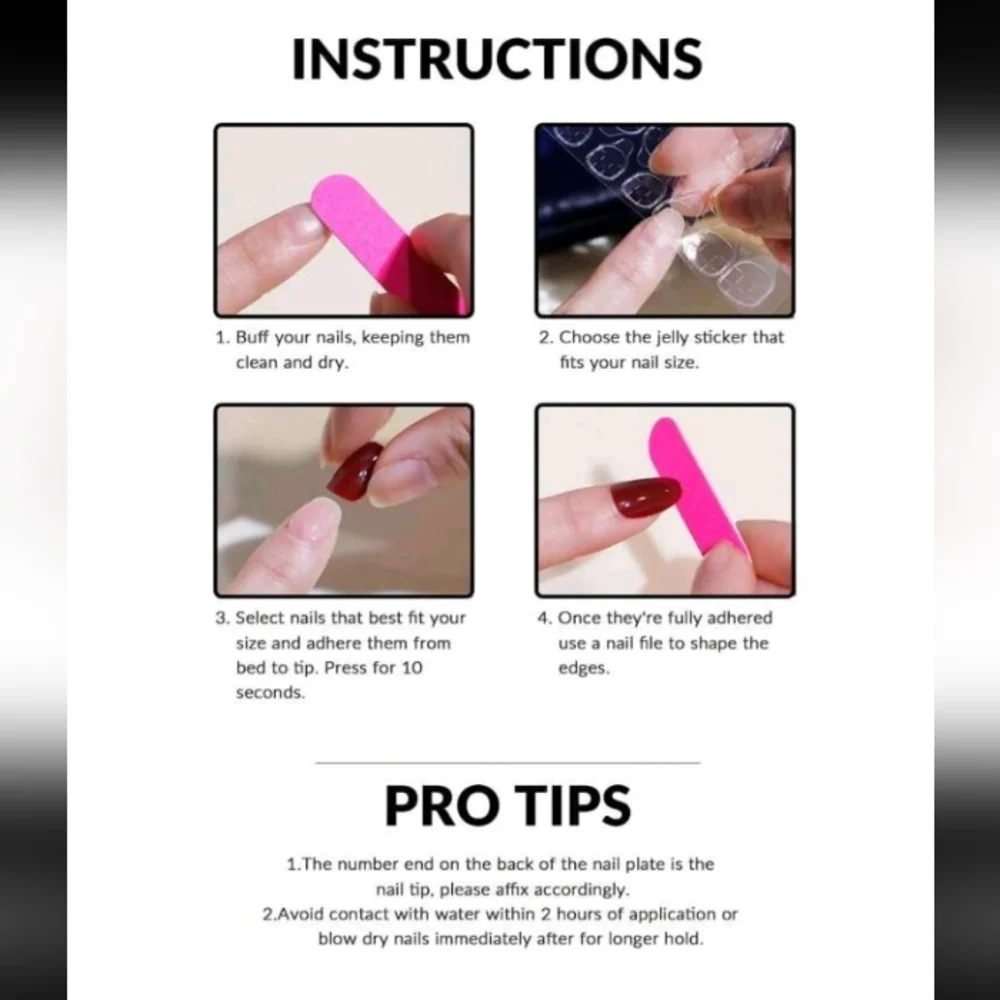 🔥3/$21 Elegant Pink and Gold Press On Nail Set